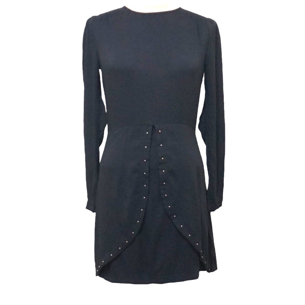 See by Chloe Dress Size 6 Black Studded Embellished Crepe
